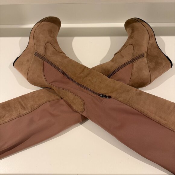 Suede taupe brand new knee high boots Chinese Laundry 7.5 - Picture 4 of 9